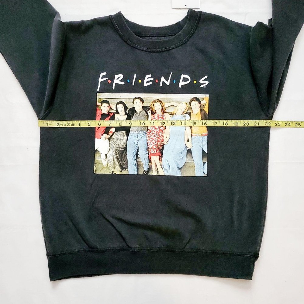 FRIENDS Unisex Digital Print Graphic Long Sleeve Shirt Black Size Medium NWT - Picture 7 of 11